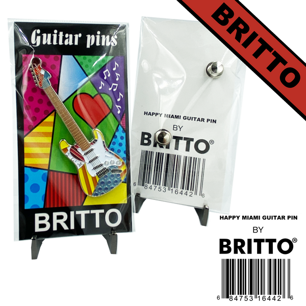 Romero Britto "Happy Miami" Officially Authorized Guitar Pin