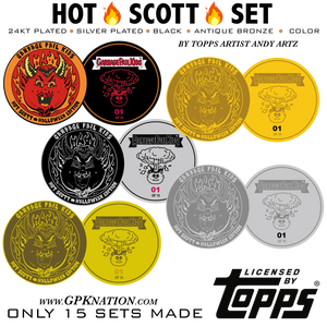 Hot Scott 5-coin HALLOWEEN 2021 set by Topps Artist Andy Artz ONLY 15 SETS MADE