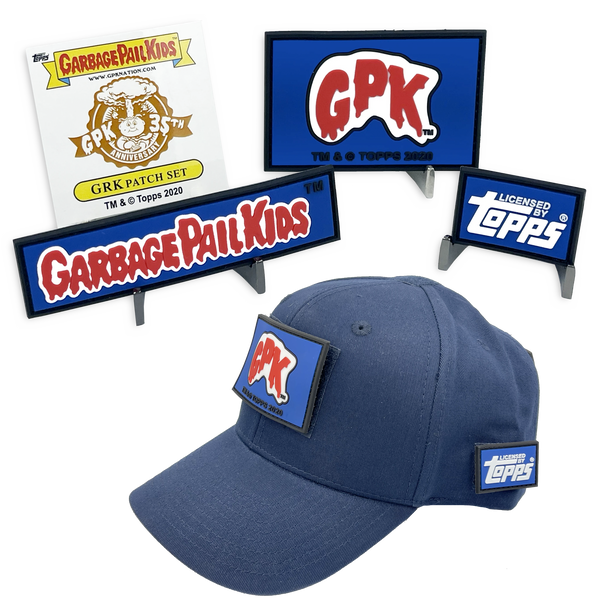 GPK-BB-009 3 Patch Set GPK Officially Licensed Topps GLOW-IN-THE-DARK Garbage Pail Kids Patch set with FREE HAT ***GPK NATION RALLY CAP***