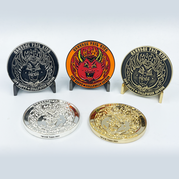 Hot Scott 5-coin HALLOWEEN 2021 set by Topps Artist Andy Artz ONLY 15 SETS MADE