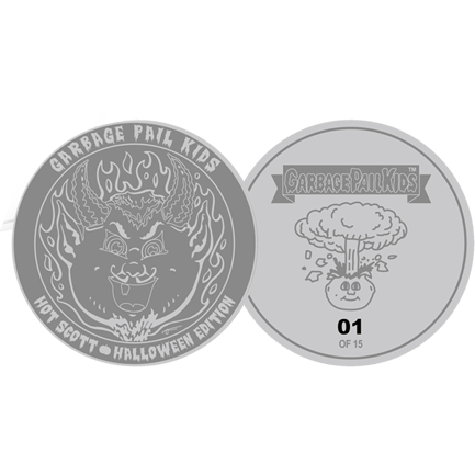 Sterling Silver plated Hot Scott: 2021 Halloween Edition Officially Licensed by Topps