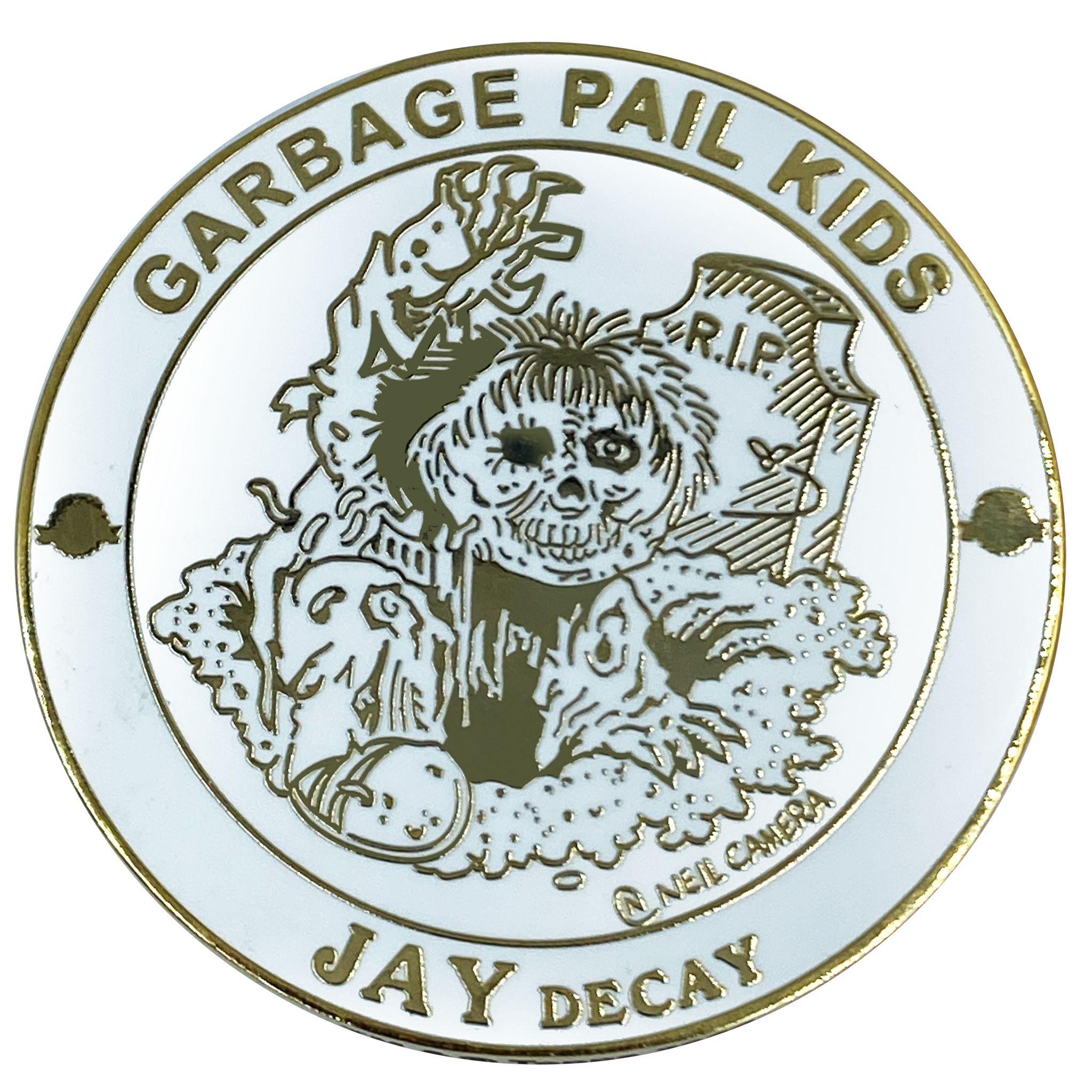 GPK-BB-005 JAY DECAY Topps Officially Licensed Neil Camera Artist Collaboration GPK Challenge Coin Garbage Pail Kids