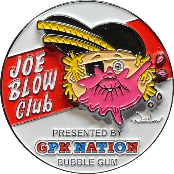 David Gross presents Joe Blow Challenge Coin with Mini Card inset on back only 50 made GPK-DD-012
