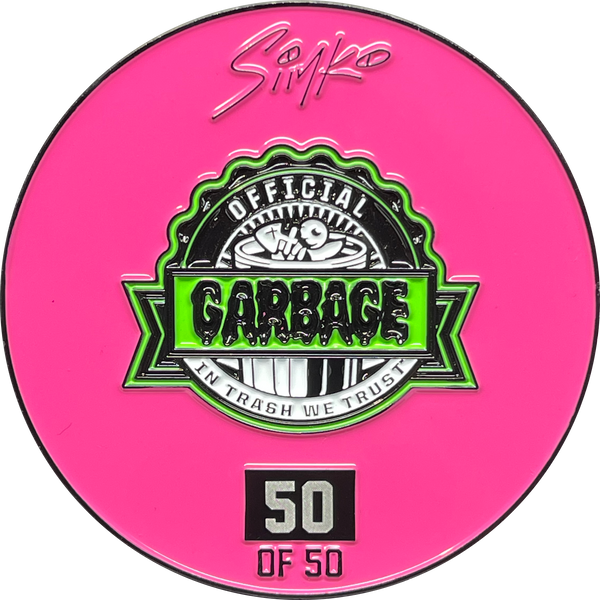COMBO DEAL: Pink-Green Micro Mini and KOOL Pink-Green SIMKO Adam Bomb TOPPS Officially Licensed Adam Bomb GPK Nation Challenge Coin Garbage Pail Kids