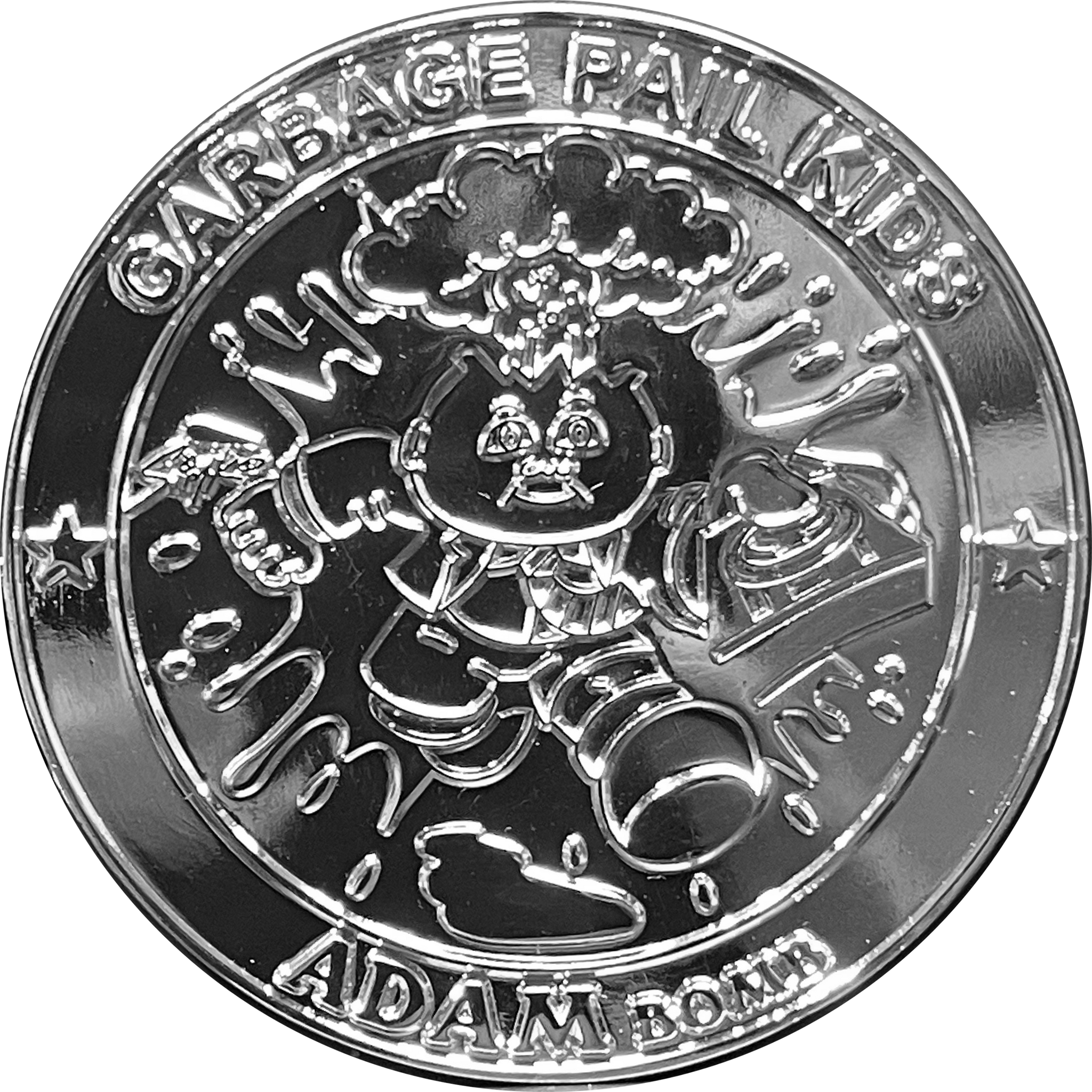 KOOL Sterling Silver plated SIMKO Adam Bomb TOPPS Officially Licensed Adam Bomb GPK Nation Challenge Coin Garbage Pail Kids