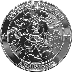 KOOL Sterling Silver plated SIMKO Adam Bomb TOPPS Officially Licensed Adam Bomb GPK Nation Challenge Coin Garbage Pail Kids