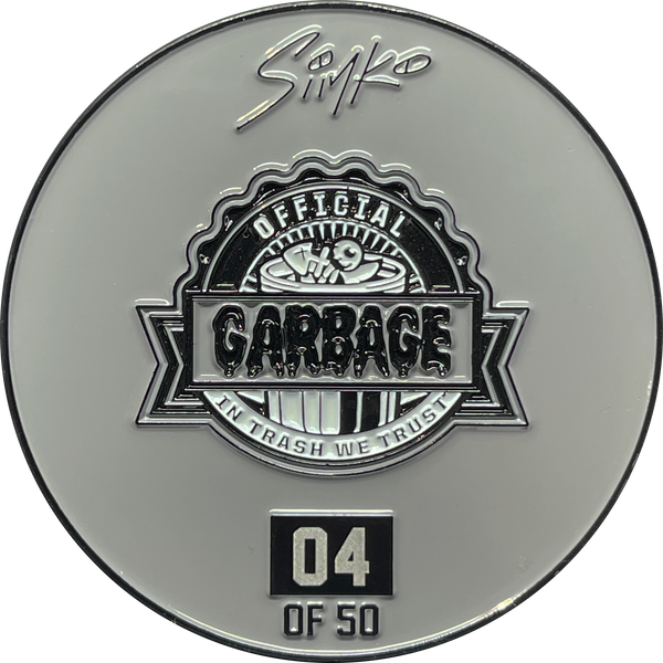 KOOL Gray SIMKO Adam Bomb TOPPS Officially Licensed Adam Bomb GPK Nation Challenge Coin Garbage Pail Kids