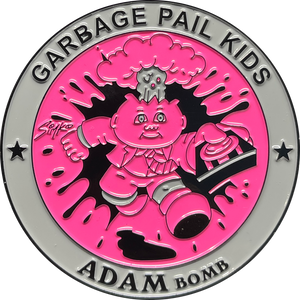 KOOL Pink & Gray SIMKO Adam Bomb TOPPS Officially Licensed Adam Bomb GPK Nation Challenge Coin Garbage Pail Kids