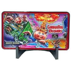 Adam Bomb License Plate Garbage Pail Krashers coin with FREE Blasted Billy Plate included