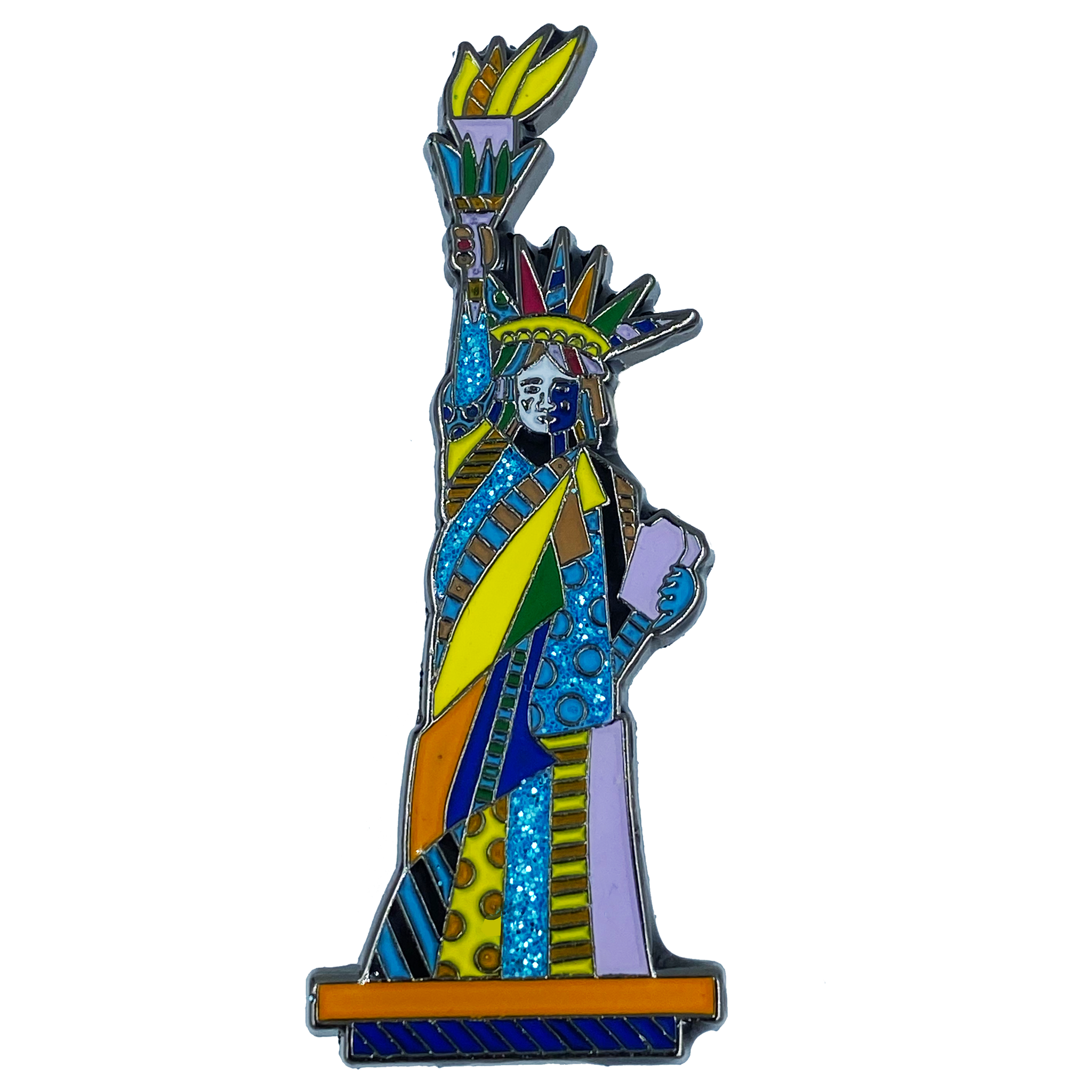 Romero Britto "Lady Love" Officially Authorized Pin Pop Art Statue of Liberty inspired