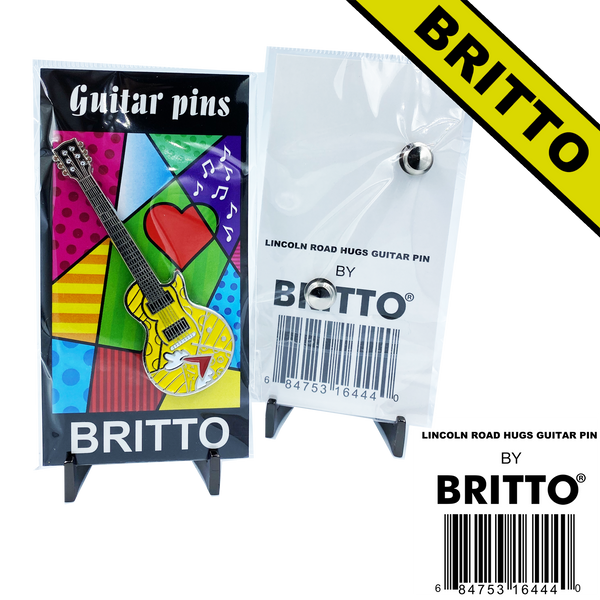 Romero Britto "Lincoln Road Hugs" Officially Authorized Guitar Pin