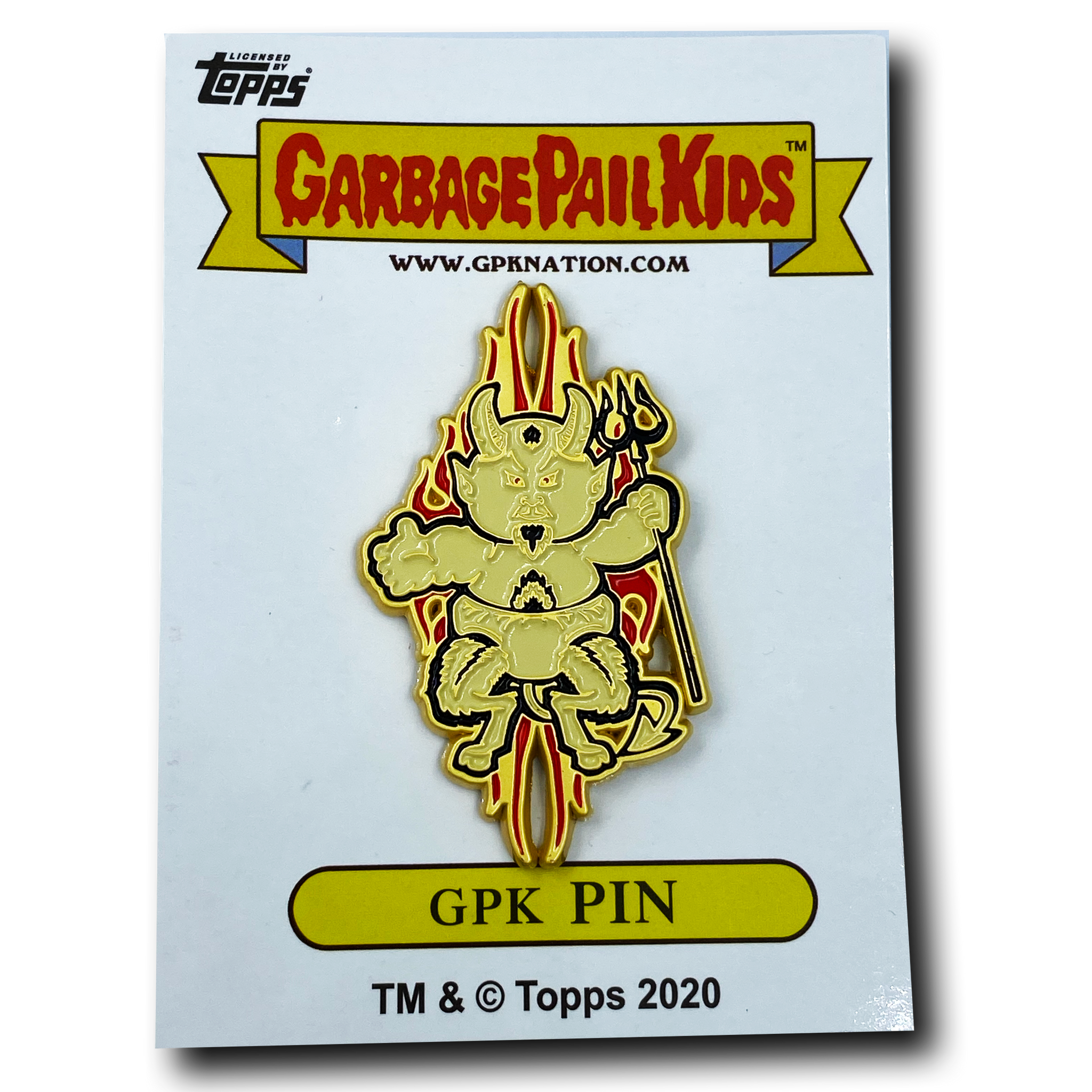 Gold variation Luke Warm GPK Pin Officially Licensed Topps Garbage Pail Kids