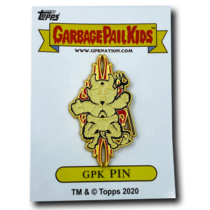 Gold variation Luke Warm GPK Pin Officially Licensed Topps Garbage Pail Kids