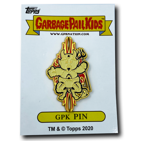 Gold variation Luke Warm GPK Pin Officially Licensed Topps Garbage Pail Kids