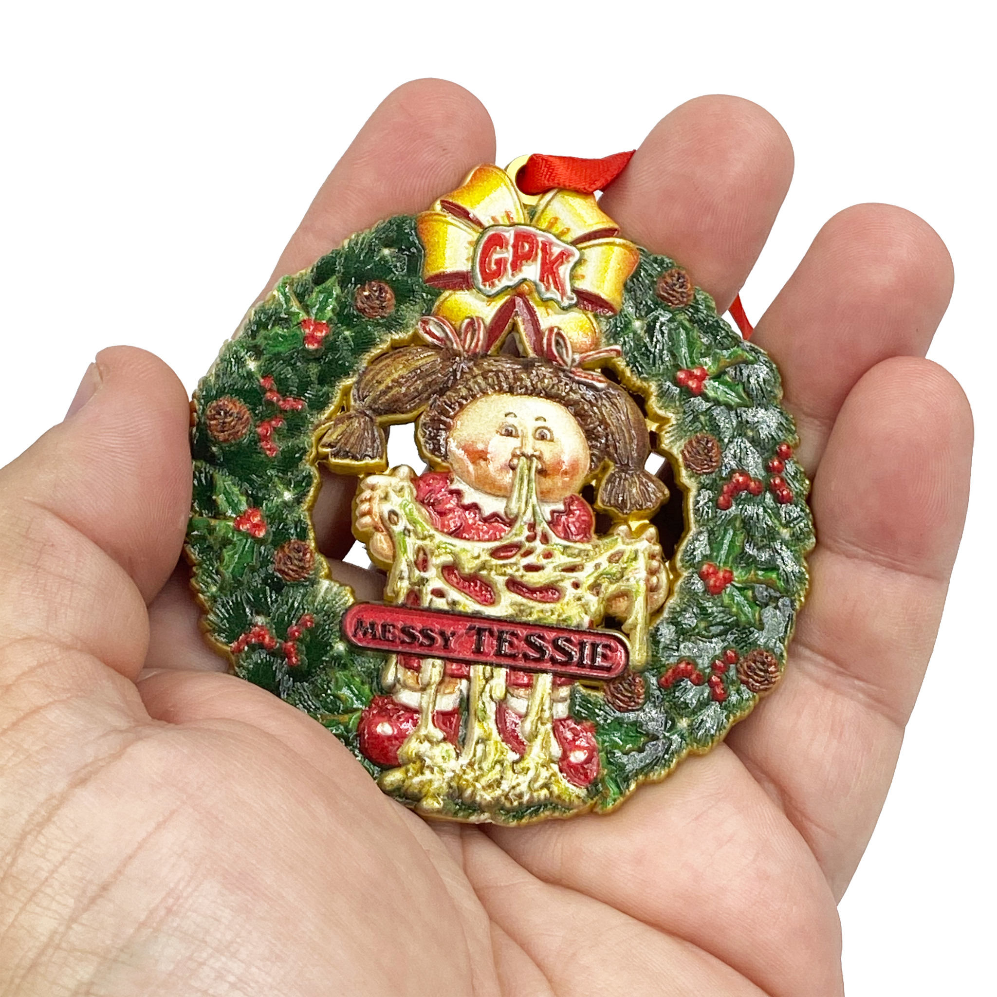 Messy Tessie Christmas Ornament Officially Licensed Topps Garbage Pail Kids GPK 35th Anniversary