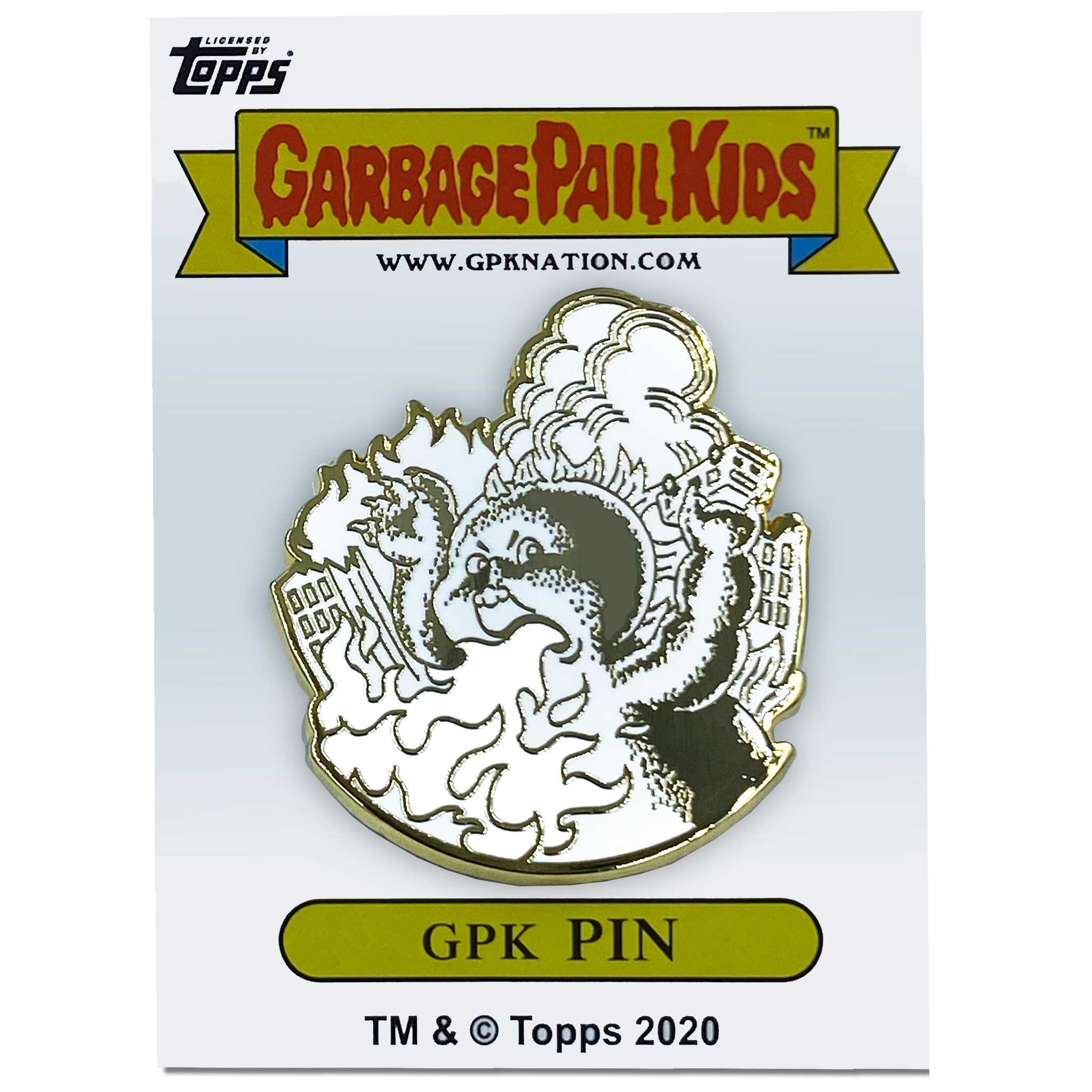 GPK-BB-007 FRYIN' RYAN / CHARRED CHAD Topps Officially Licensed Neil Camera Artist Collaboration GPK Pin Garbage Pail Kids