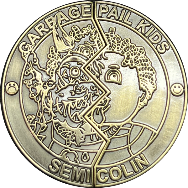 ***LARGE*** Naked no Color Bronze plated Proof Semi Colin 2 Coin set with free hard case