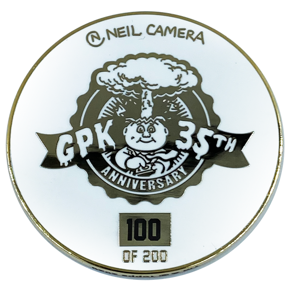 GPK-AA-005 CHARRED CHAD Topps Officially Licensed Neil Camera Artist Collaboration GPK Challenge Coin Garbage Pail Kids
