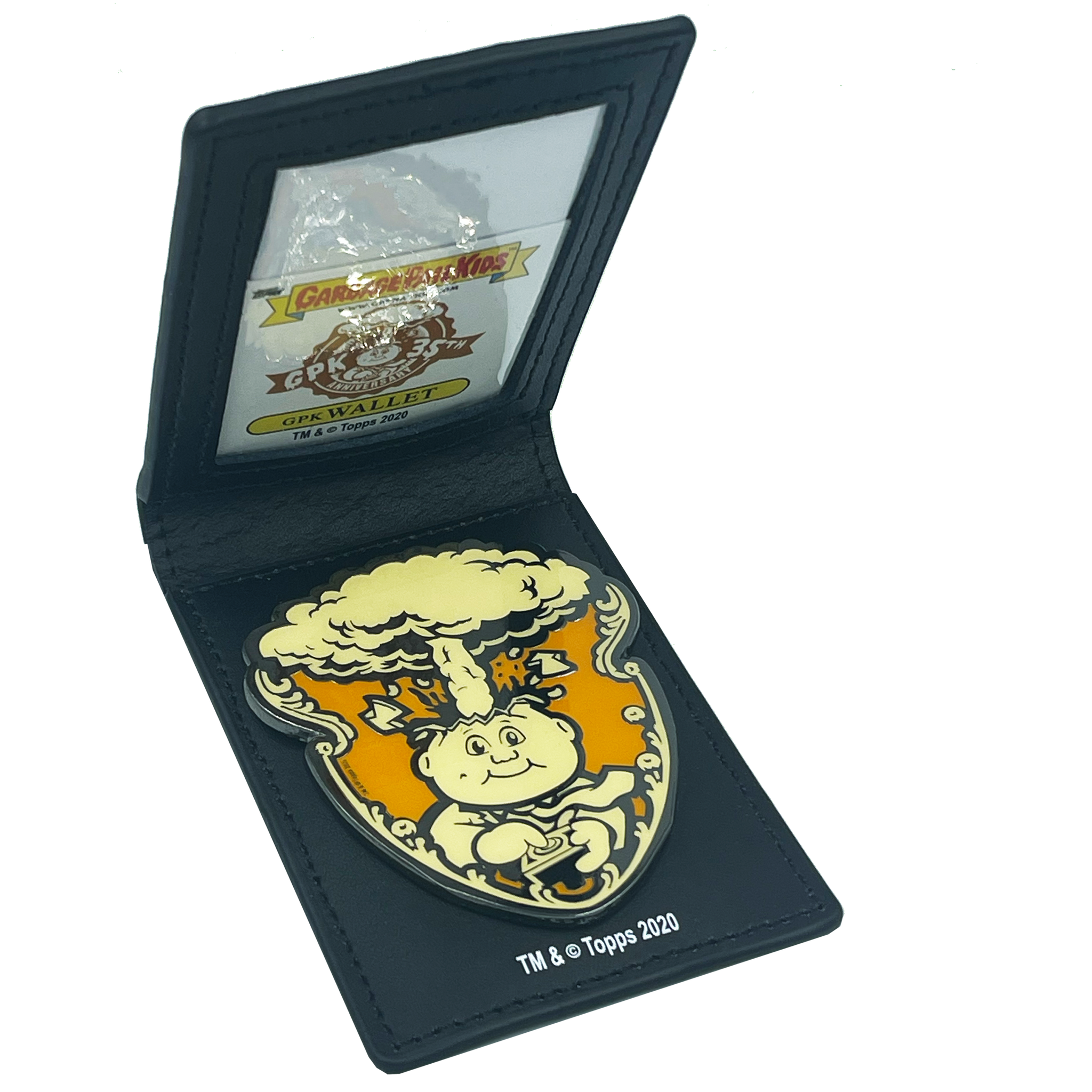 GPK-AA-003 Officially Licensed Topps ORANGE Adam Bomb Badge Wallet with ID window only 20 made