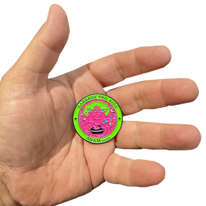 Pink & Green Micro-Mini 1.5 inch SIMKO Adam Bomb TOPPS Officially Licensed Adam Bomb GPK Nation Challenge Coin Garbage Pail Kids