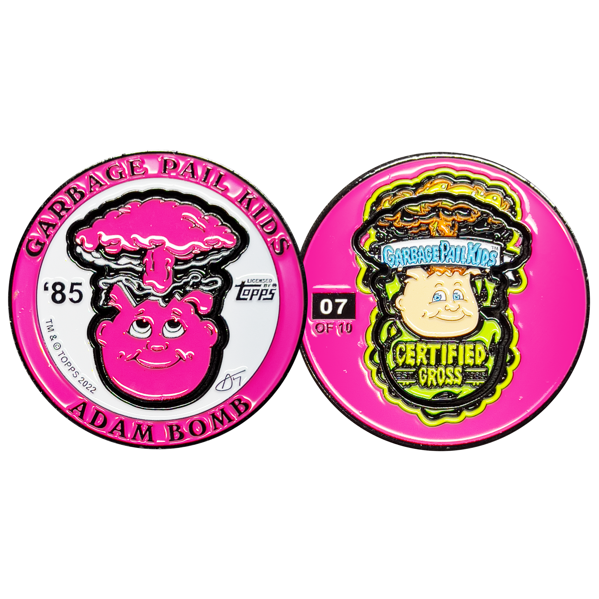 ***PINK DRIP*** Adam Bomb 2-piece coin PINK variation GPK-AA-005