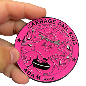 GPK-DD-007 PINK Variation 3 inch SIMKO Topps Officially Licensed Adam Bomb GPK Challenge Coin Garbage Pail Kids