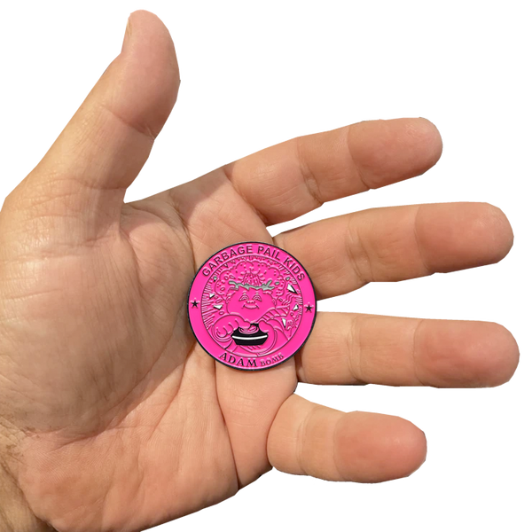 COMBO DEAL: Pink Micro Mini and KOOL Green SIMKO Adam Bomb TOPPS Officially Licensed Adam Bomb GPK Nation Challenge Coin Garbage Pail Kids
