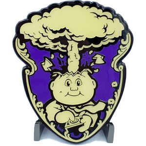 Purple 3M GPK Emblem Ornament set with peel and stick Adhesive back Topps Officially Licensed