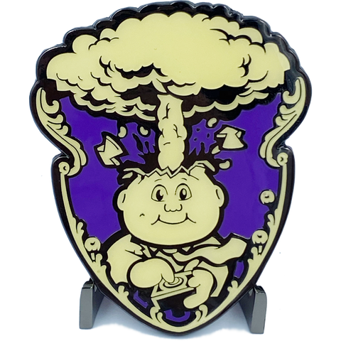 Purple 3M GPK Emblem Ornament set with peel and stick Adhesive back Topps Officially Licensed