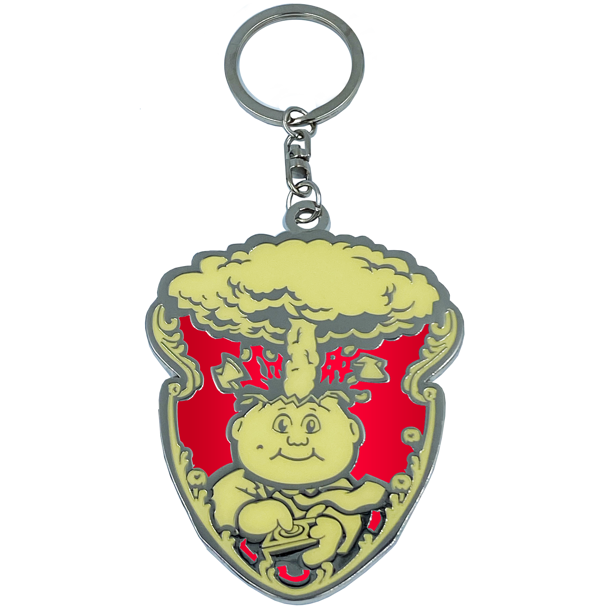 GPK-CC-001 RED Adam Bomb GPK Cloisonné Ornament Emblem Keychain: only 100 made
