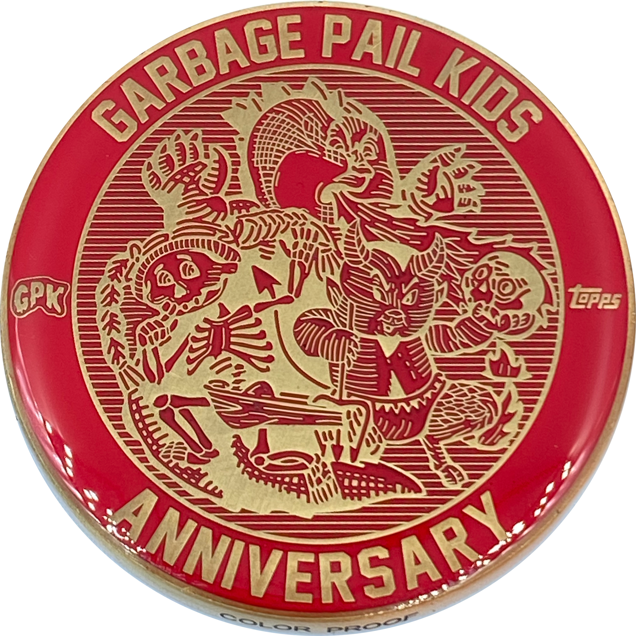 Red Color Proof Coin 003 Topps Officially Licensed challenge coin Garbage Pail Kids GPK Nation