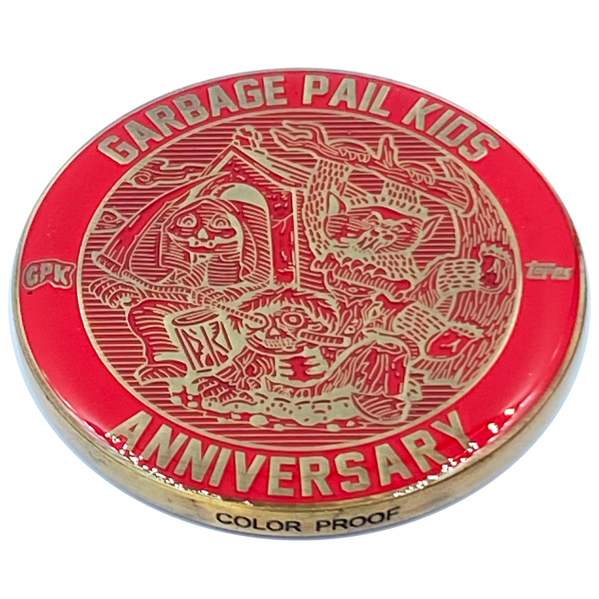 Red Color Proof Coin 001 Topps Officially Licensed challenge coin Garbage Pail Kids GPK Nation