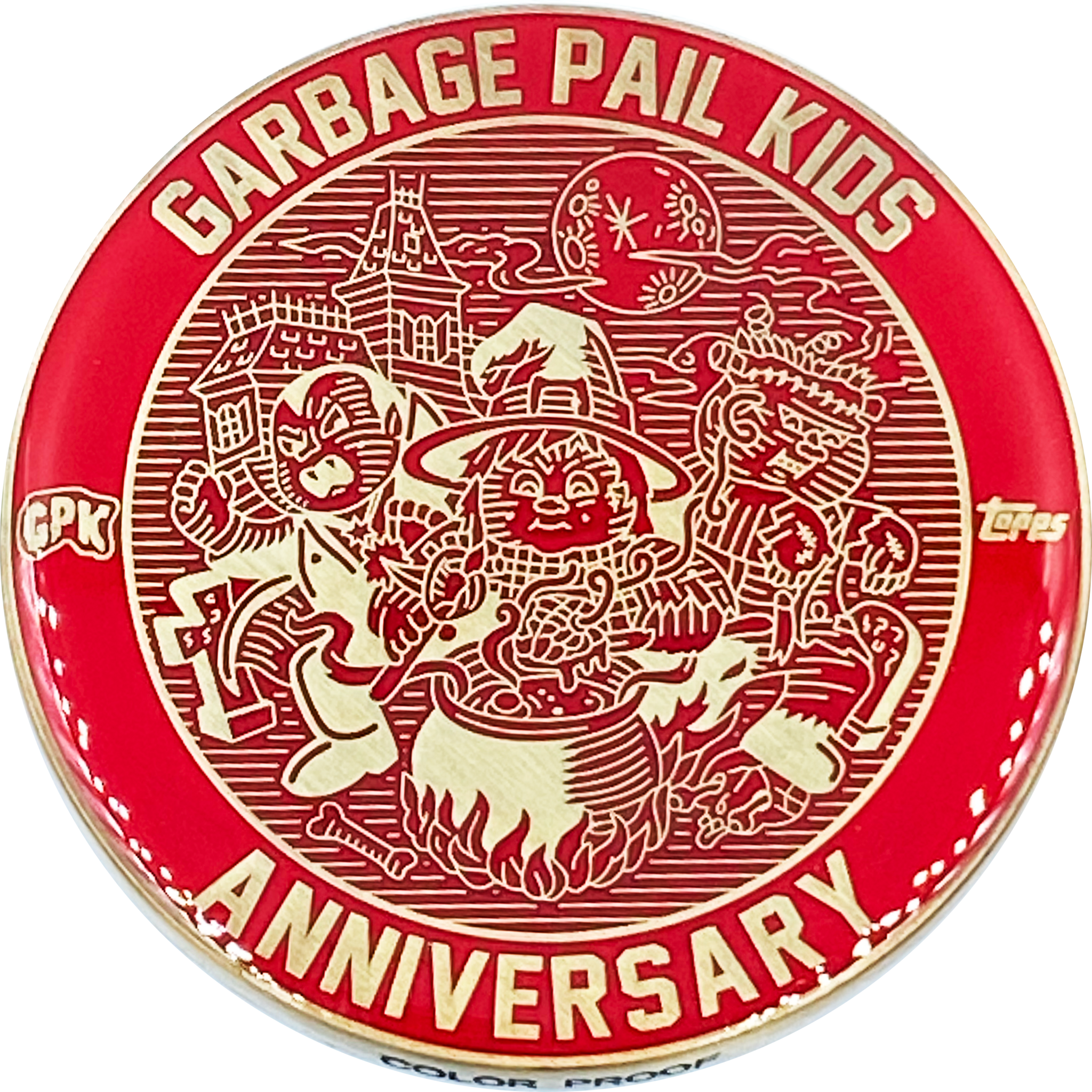 Red Color Proof Coin 002 Topps Officially Licensed challenge coin Garbage Pail Kids GPK Nation
