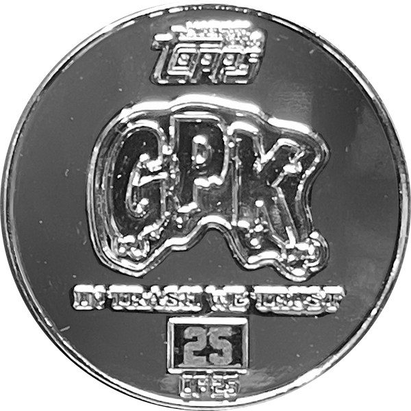 Sterling Silver Plated Micro-Mini 1.5 inch SIMKO Adam Bomb TOPPS Officially Licensed Adam Bomb GPK Nation Challenge Coin Garbage Pail Kids