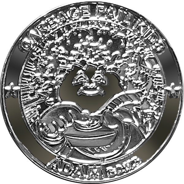 Sterling Silver Plated Micro-Mini 1.5 inch SIMKO Adam Bomb TOPPS Officially Licensed Adam Bomb GPK Nation Challenge Coin Garbage Pail Kids
