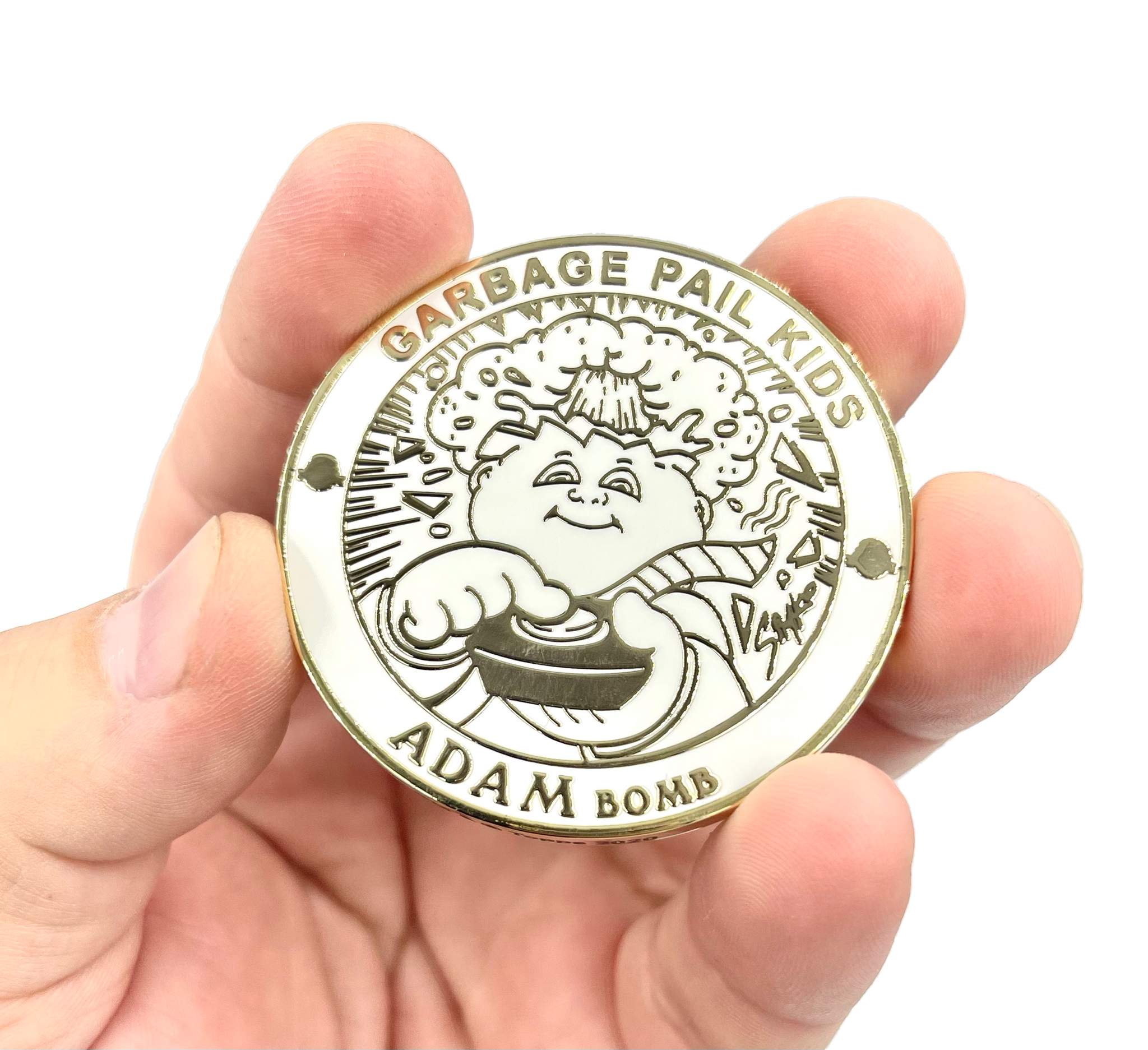 GPK-FL-01-G ADAM BOMB Challenge Coin Officially Licensed GPK by Topps Artist SIMKO artist collab collection Garbage Pail Kids