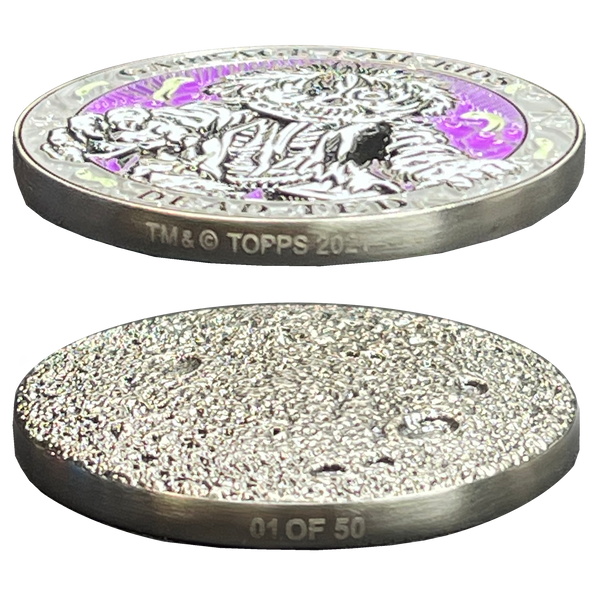 Antique Nickel plated David Gross GPK Dead Ted Moon Coin Officially Licensed by Topps Garbage Pail Kids DD-GPK-013