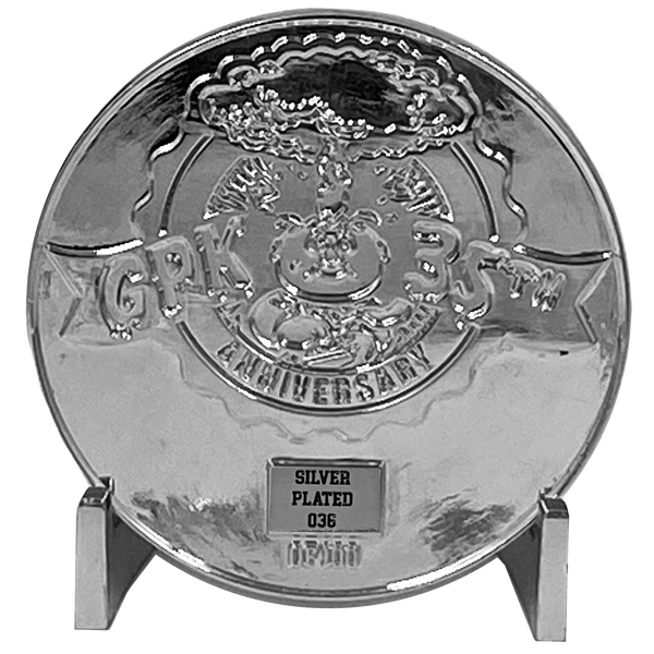 BUNDLE PACK Coin 002: 1 each Artist Proof, Silver Plated, Nickel Plated White Cloisonné Topps Officially Licensed challenge coin Garbage Pail Kids GPK Nation