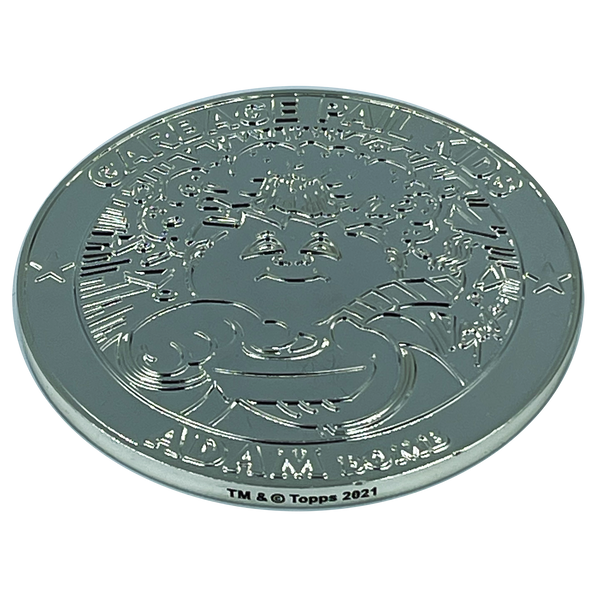 Sterling Silver Plated Variation 3 inch SIMKO Topps Officially Licensed Adam Bomb GPK Challenge Coin Garbage Pail Kids