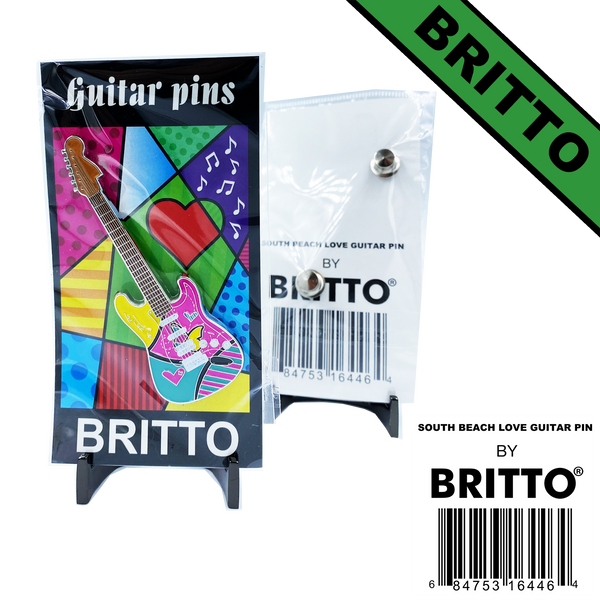 Romero Britto "South Beach Love" Officially Authorized Guitar Pin