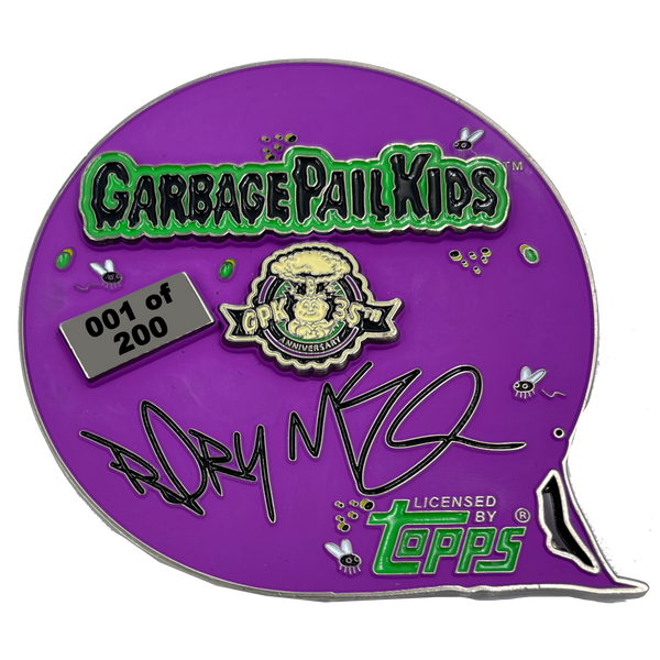 FLASH SALE: Rory McQueen Officially Licensed Topps GPK Skateboard Stickers Sparkle Garbage Pail Kids 35th Anniversary Challenge Coin
