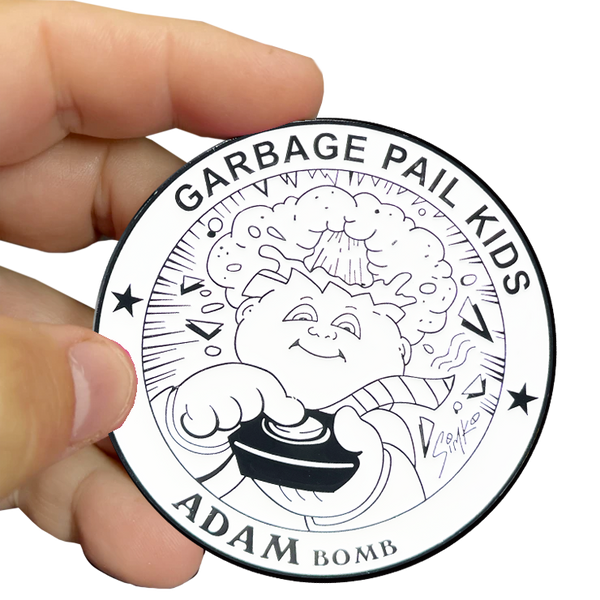 GPK-DD-008 WHITE Variation 3 inch SIMKO Topps Officially Licensed Adam Bomb GPK Challenge Coin Garbage Pail Kids GPK-DD-008