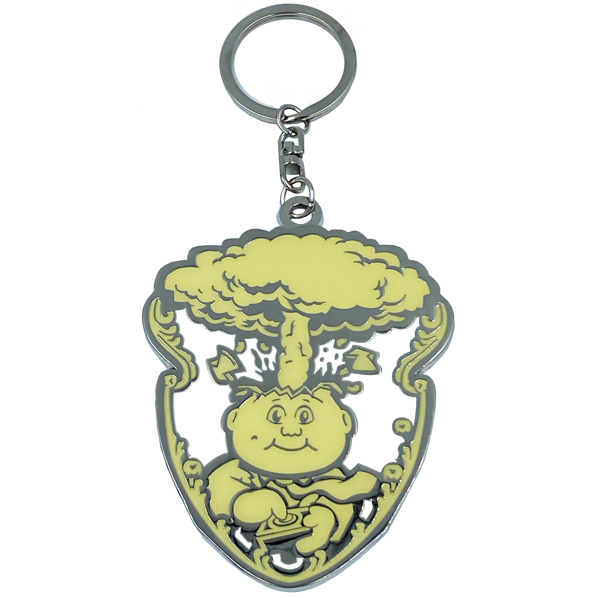 GPK-CC-006 WHITE Adam Bomb GPK Cloisonné Ornament Emblem Keychain: only 50 made