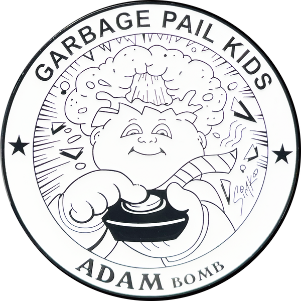 GPK-DD-008 WHITE Variation 3 inch SIMKO Topps Officially Licensed Adam Bomb GPK Challenge Coin Garbage Pail Kids GPK-DD-008