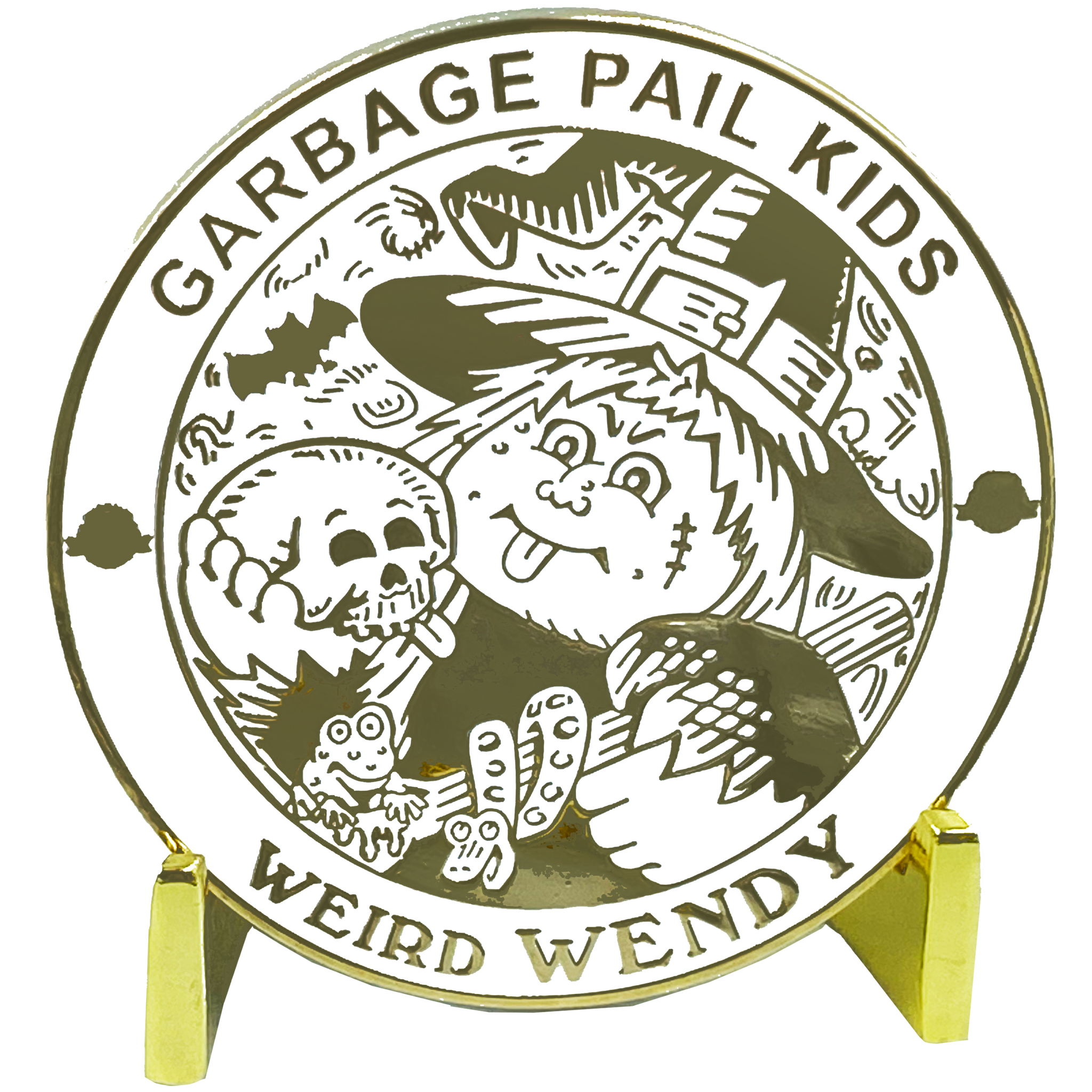 GPK-CC-002 WEIRD WENDY Topps Officially Licensed David Gross Artist Collaboration GPK Challenge Coin Garbage Pail Kids
