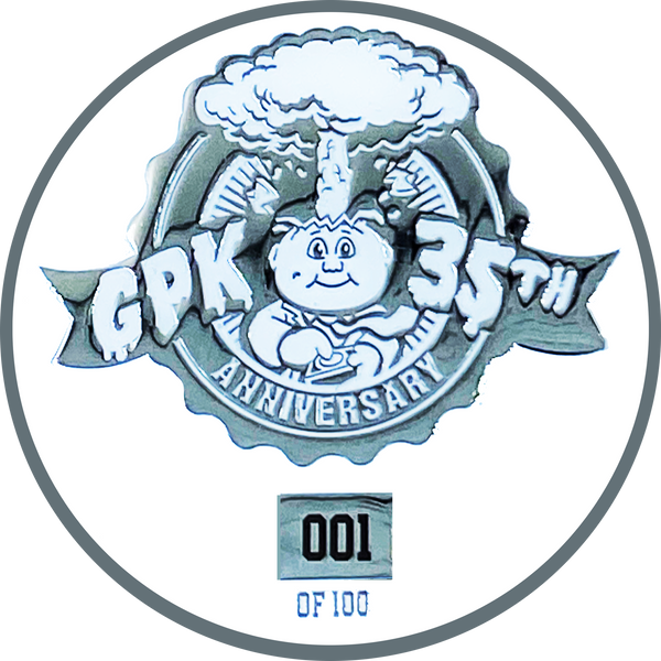 Coin 001 Nickel plated white cloisonné Topps Officially Licensed challenge coin Garbage Pail Kids GPK Nation