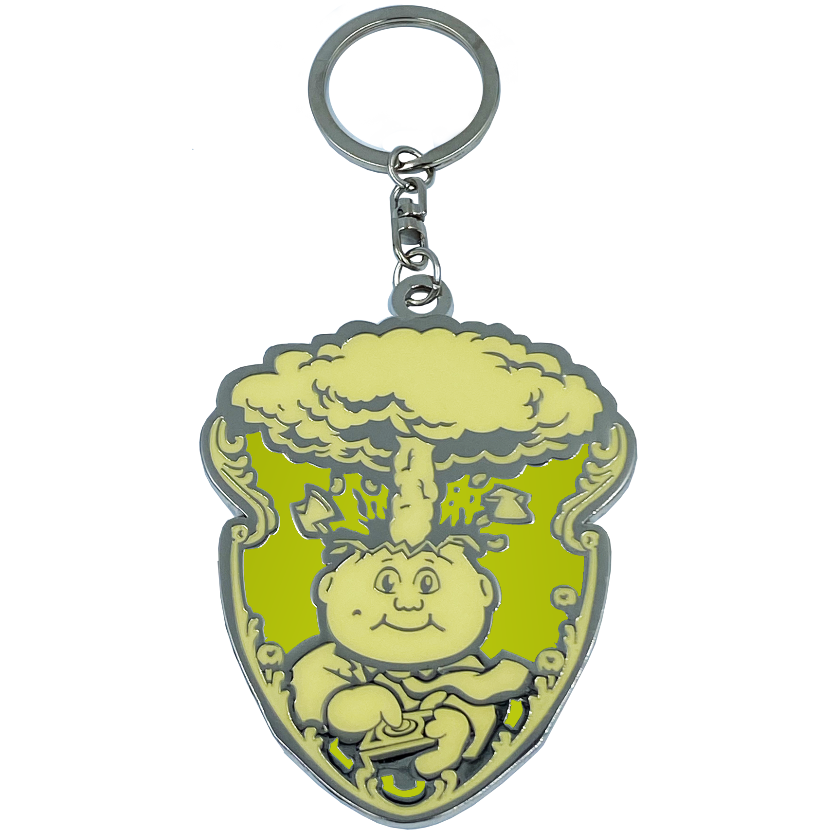GPK-CC-004 YELLOW Adam Bomb GPK Cloisonné Ornament Emblem Keychain: only 100 made