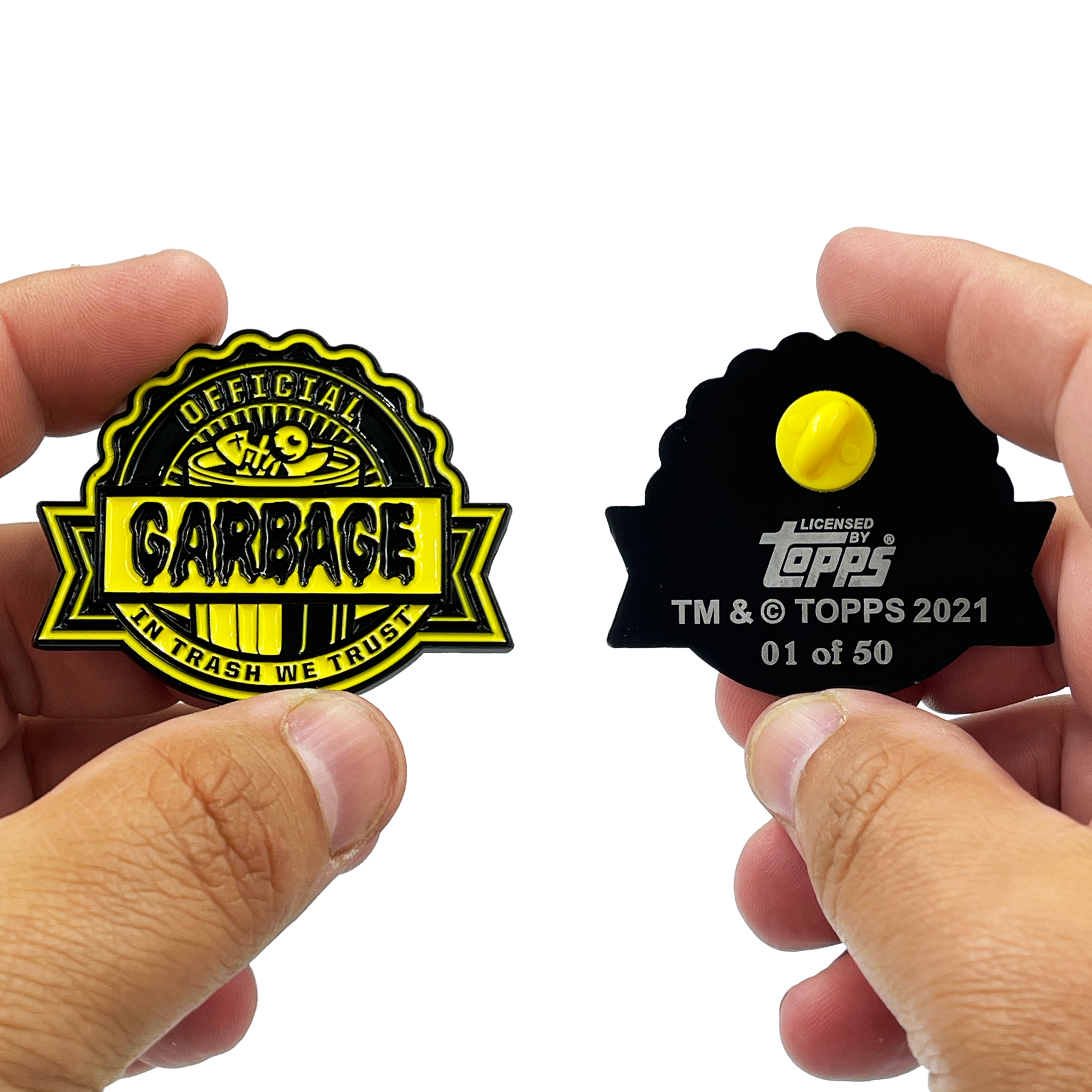 Large Official Garbage Yellow Pin