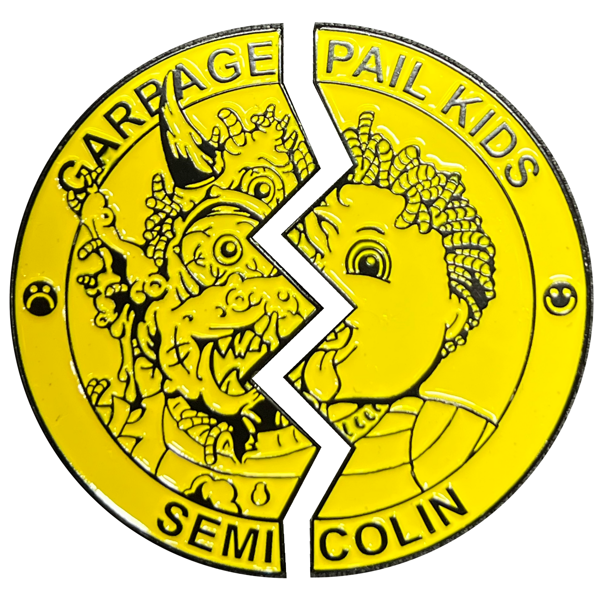 Yellow Color Proof Semi Colin 2 Coin set with free hard case