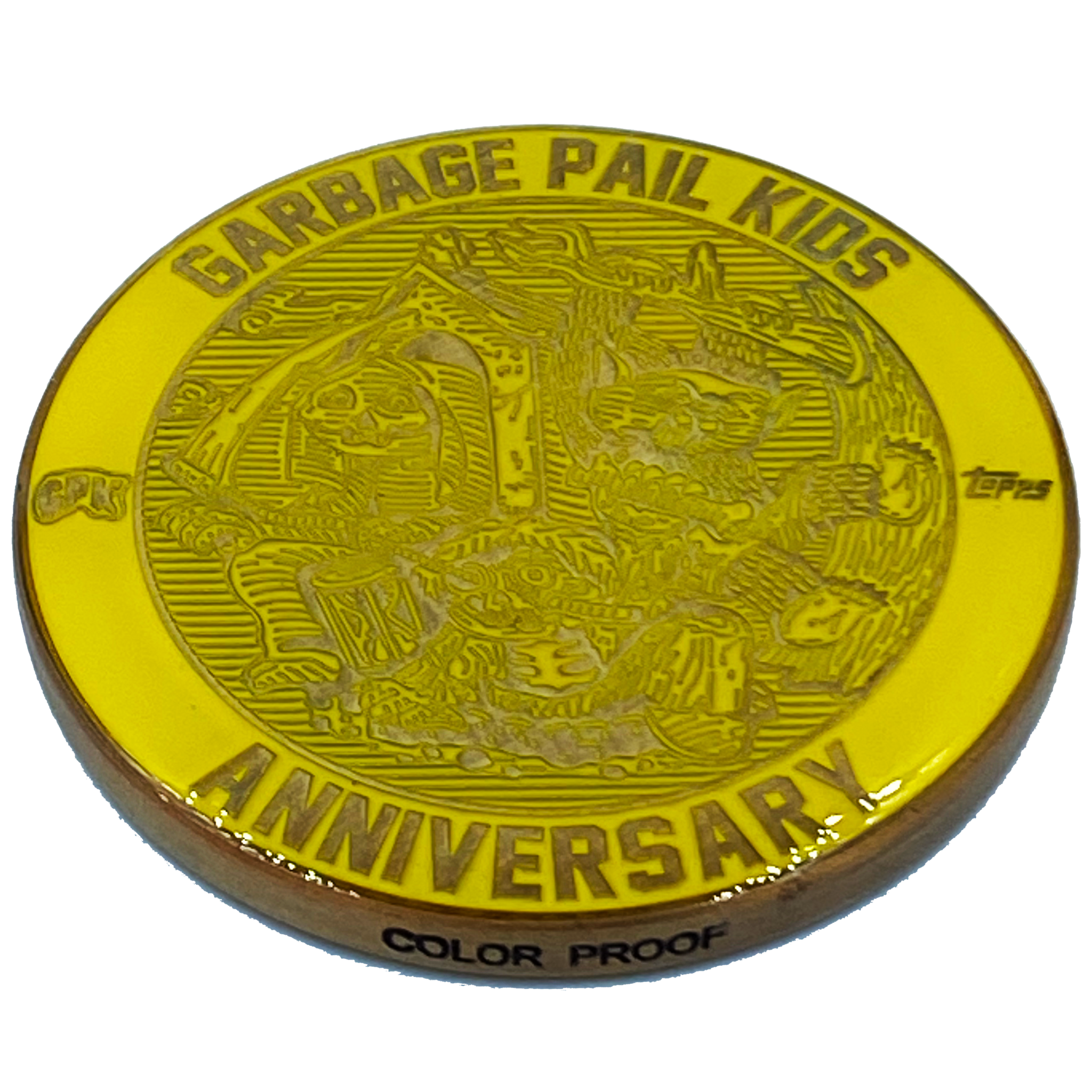 Yellow Color Proof Coin 001 Topps Officially Licensed challenge coin Garbage Pail Kids GPK Nation